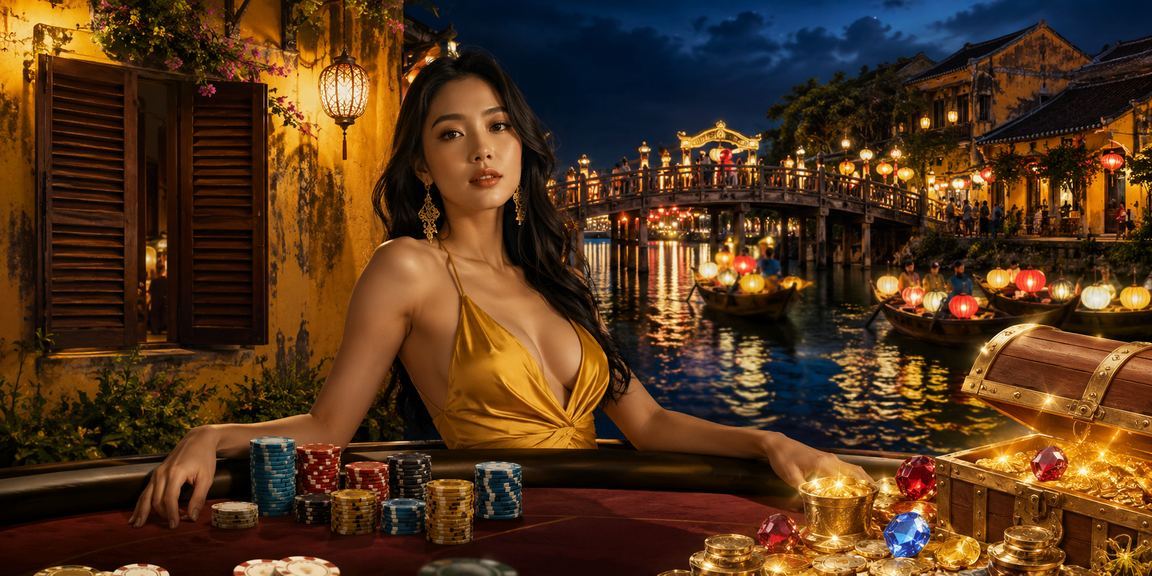 Người phụ nữ Hội An trải nghiệm slot game một cách thư giãn và kiểm soát